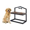 5 Heights Elevated Pet Feeder with 2 Detachable Stainless Steel Bowl